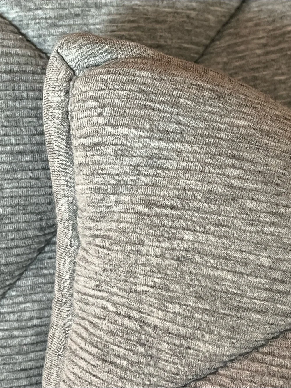 West Elm Bed Pillow Sham Set quilted 0507 ribbed case soft cotton